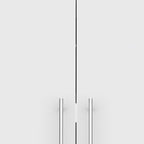 26" White Wood Wall Mounted Utlity Cabinet With Two Doors