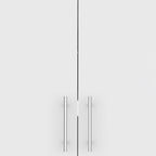 26" White Wood Wall Mounted Utlity Cabinet With Two Doors