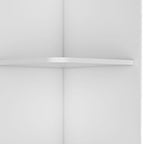 62" White Wood Corner Utility Cabinet With Two Doors