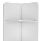 62" White Wood Corner Utility Cabinet With Two Doors
