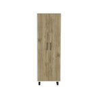 71" Beige Wood Two Door Pantry Or Storage Closet