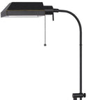 57" Bronze Metal Adjustable Floor Lamp With Bronze Metal Square Shade