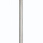 60" Nickel Metal Tray Table Floor Lamp With White Fabric Square Shade