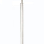 60" Nickel Metal Tray Table Floor Lamp With White Fabric Square Shade