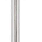 60" Chrome Two Light Traditional Shaped Floor Lamp With White Rectangular Shade