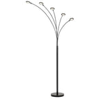72" Bronze Five Light LED Arc Floor Lamp