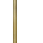 62" Brass Tray Table Floor Lamp With White Square Shade