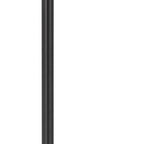 62" Bronze Tray Table Floor Lamp With Beige Drum Shade
