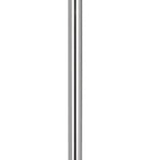 61" Chrome Tray Table Floor Lamp With White Square Shade