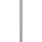 61" Chrome Tray Table Floor Lamp With White Square Shade