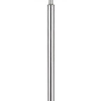 61" Chrome Tray Table Floor Lamp With White Transparent Glass Square Shade