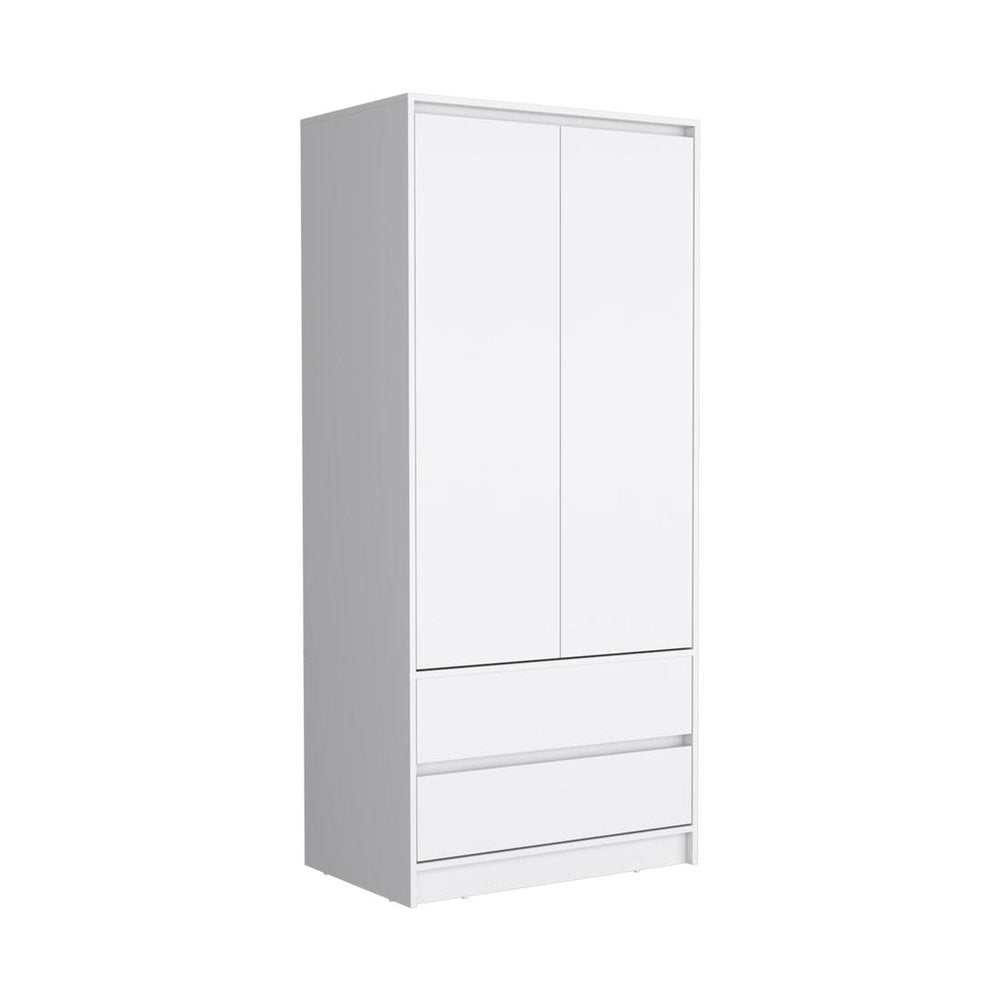 Two Piece White Bedroom Set
