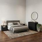 Three Piece Black Bedroom Set