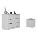 Two Piece White Bedroom Set