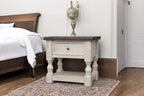 27" Ivory Solid Wood One Drawer Nightstand