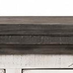 70" Antiqued White Solid and Manufactured Wood Distressed Buffet Table