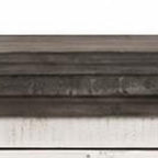 70" Antiqued White Solid and Manufactured Wood Distressed Buffet Table