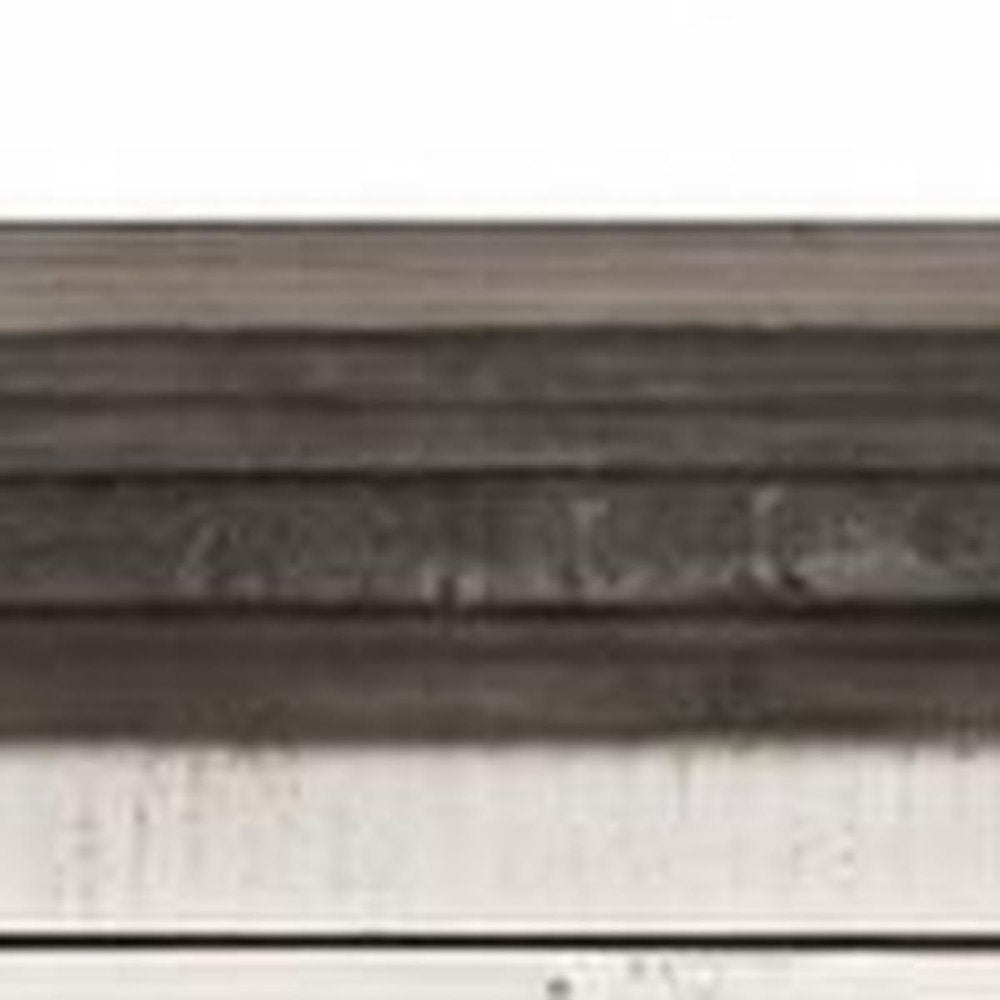70" Antiqued White Solid and Manufactured Wood Distressed Buffet Table