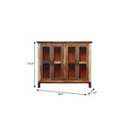 49" Brown Solid and Manufactured Wood Distressed Buffet Table