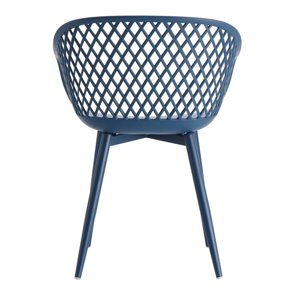 Set of Two White Heavy Duty Plastic Outdoor Stacking Dining Chairs