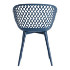 Set of Two White Heavy Duty Plastic Outdoor Stacking Dining Chairs