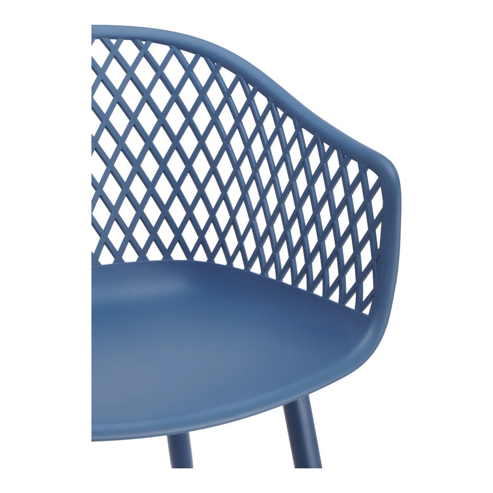Set of Two White Heavy Duty Plastic Outdoor Stacking Dining Chairs