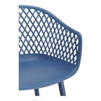 Set of Two White Heavy Duty Plastic Outdoor Stacking Dining Chairs