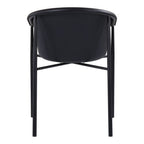 Set of Two Black Heavy Duty Plastic Outdoor Stacking Dining Chairs