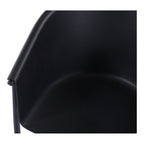 Set of Two Black Heavy Duty Plastic Outdoor Stacking Dining Chairs