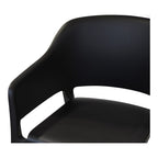 Set of Two Black Heavy Duty Plastic Outdoor Stacking Dining Chairs