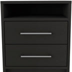 Two Piece Black and Gray Bedroom Set