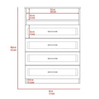 47" White Wood Two Drawer Dresser