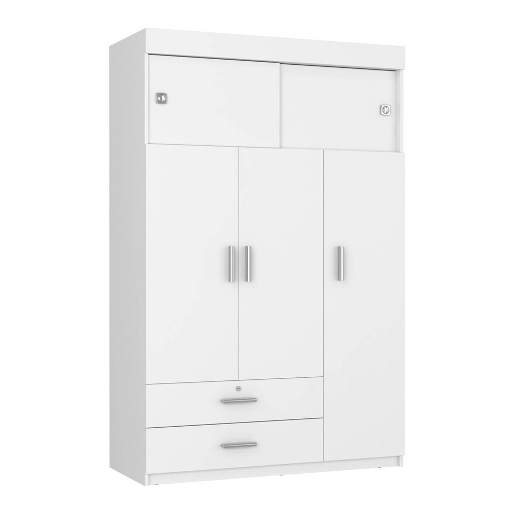 47" White Wood Two Drawer Dresser