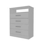 47" White Wood Two Drawer Dresser
