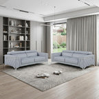 Two Piece Blue Four Person Seating Set