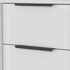 19" White Wood Two Drawer Nightstand