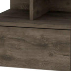 14" Beige Wood One Drawer Floating Nightstand