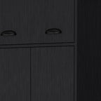70" White Wood Three Door Single Drawer Combo Dresser