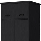 70" White Wood Three Door Single Drawer Combo Dresser