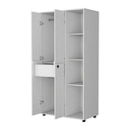 35" White Wood Single Drawer Dresser