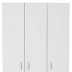 71" White Three Door Two Drawer Combo Dresser