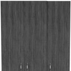 71" Dark Gray Wood Three Door Two Drawer Combo Dresser