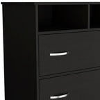 32" Black Wood Two Drawer Dresser