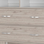 32" Oak Wood Two Drawer Dresser