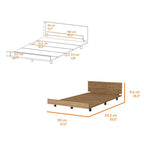Beige Wood Twin Bed Frame