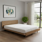 Beige Wood Twin Bed Frame