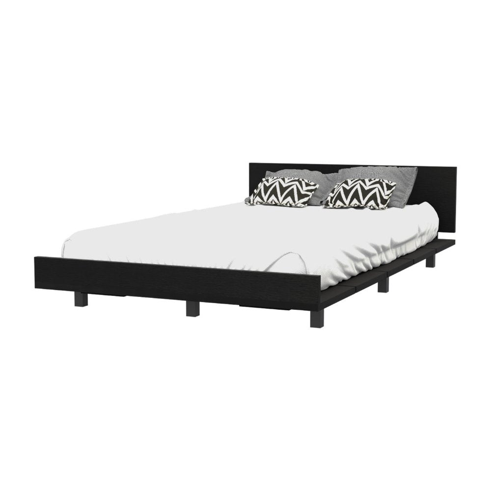 Beige Wood Twin Bed Frame