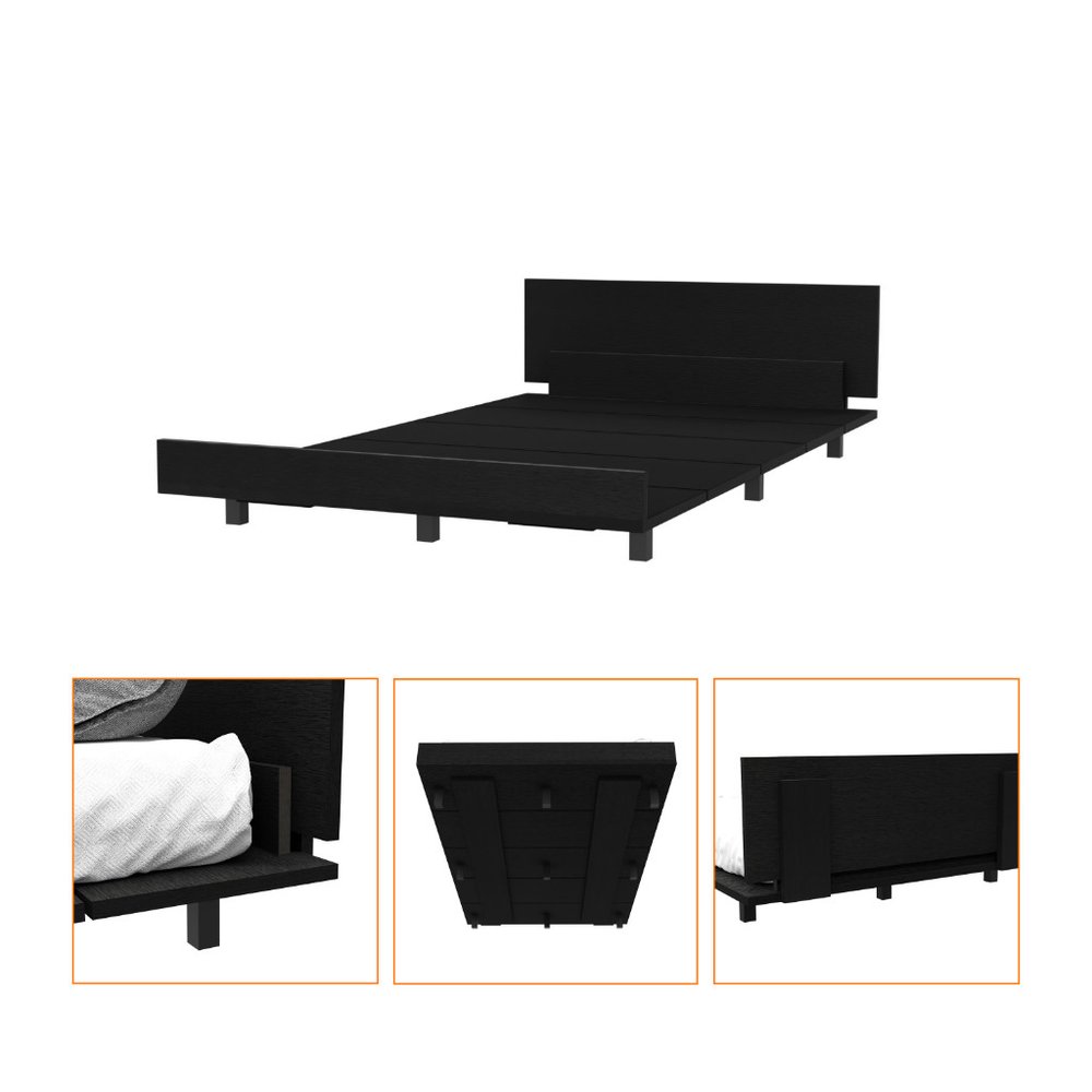 Beige Wood Twin Bed Frame
