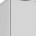 14" White Wood Double Door Linen Cabinet