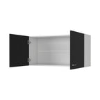39" Black Wood Wall Mounted Accent Cabinet